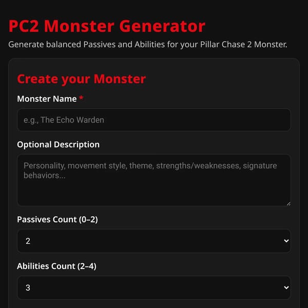 PC2 Monster Generator (REIMAGINED)