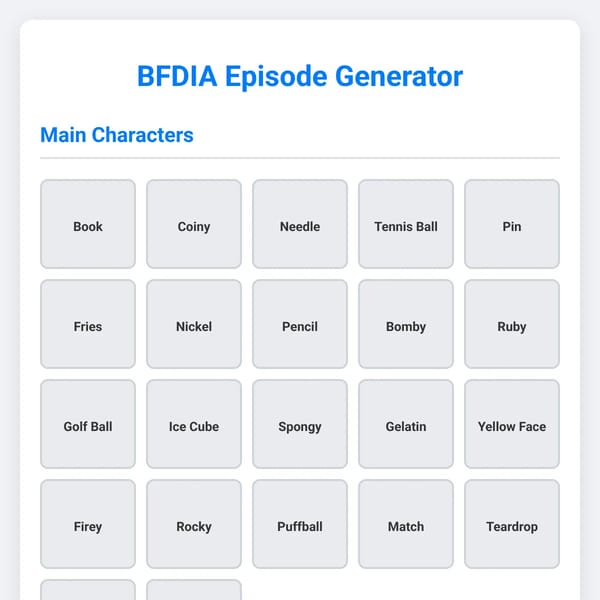BFDIA Episode Generator