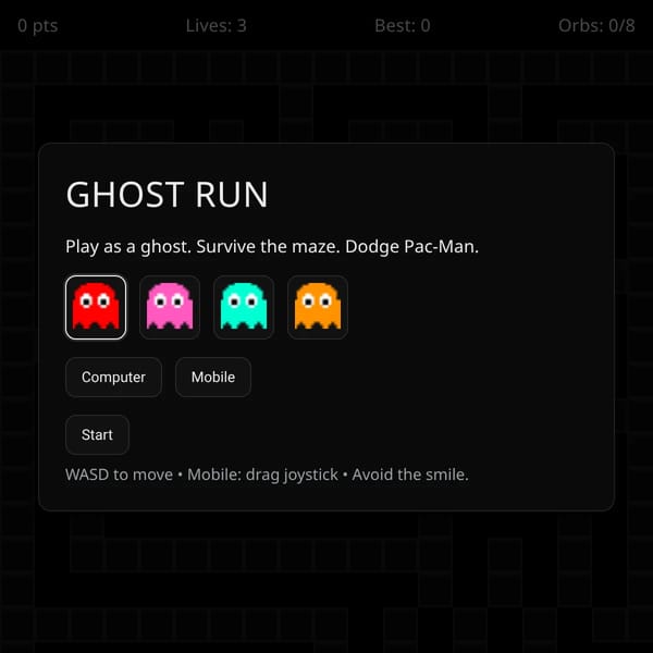 GHOST RUN: A Pac-Man Horror Game