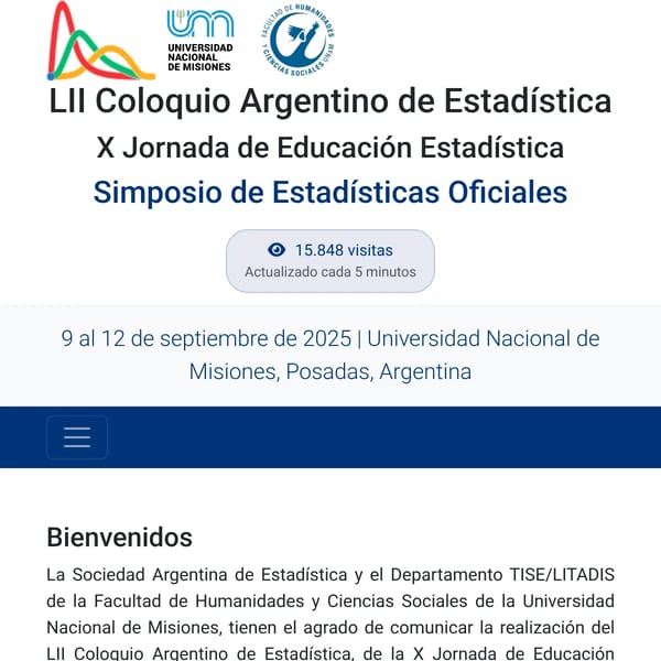 LII COLOQUIO ARGENTINO DE ESTADÍSTICA