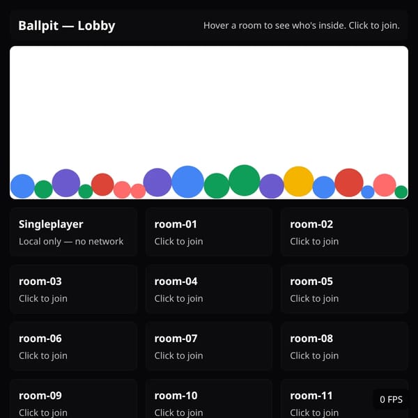 Multiplayer Cursor Ballpit
