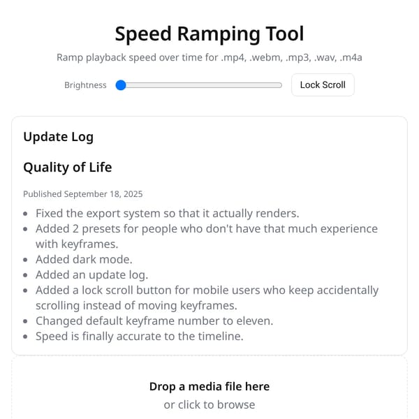 Speed Ramping Tool [Quality of Life]
