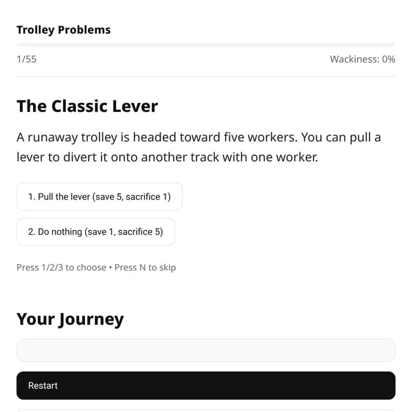 Trolley Problems: Wacky Edition