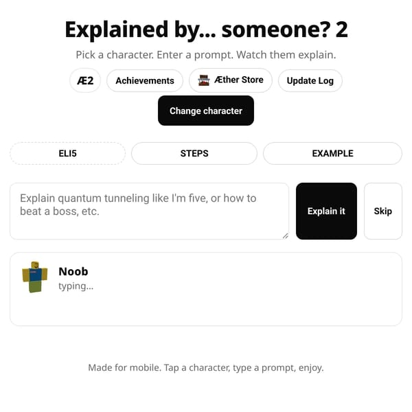 Explained by... someone? 2