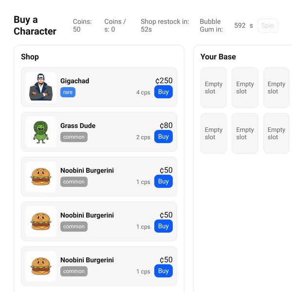 Buy a Character