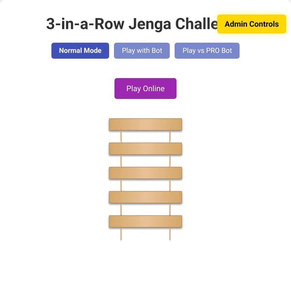 3-in-a-Row with Jenga