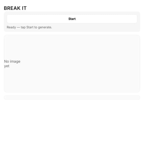BREAK IT — AI Durability Game