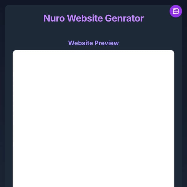 Nuro Website Genrator