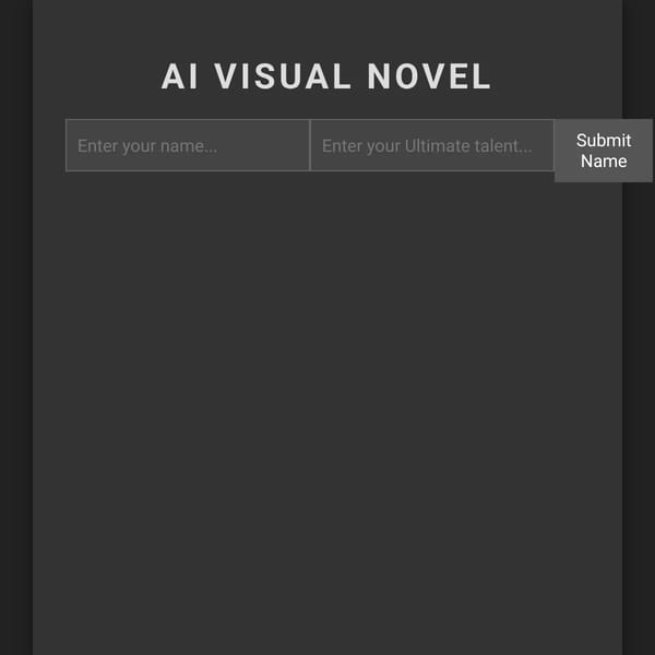 AI Visual Novel