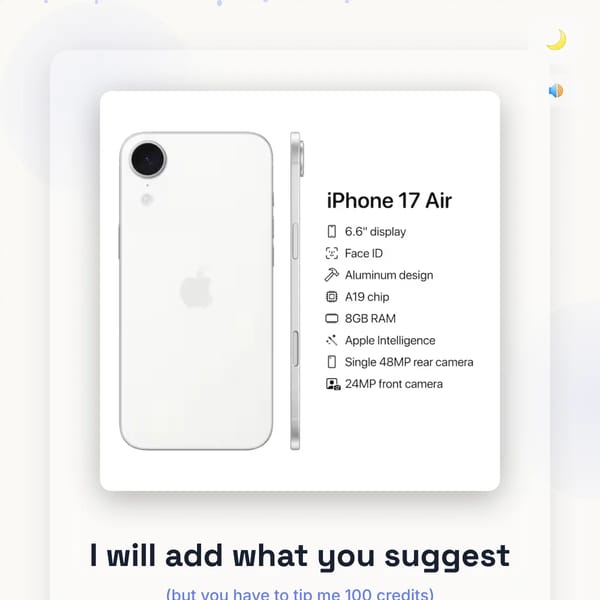 Suggest Ideas (pay credits)