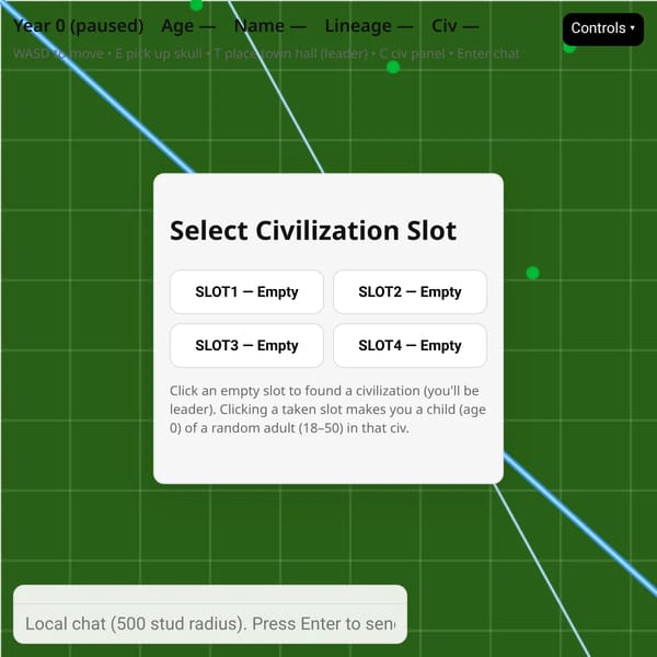 CIVILIZATION SURVIVAL GAME (WIP)