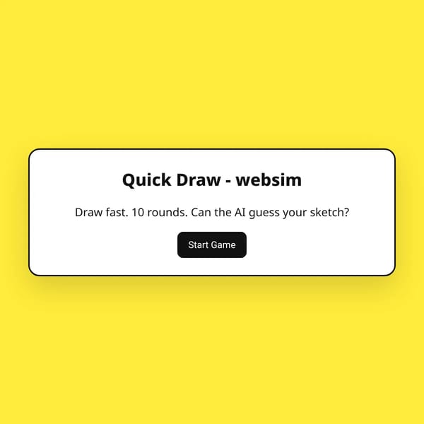 Quick Draw - Websim