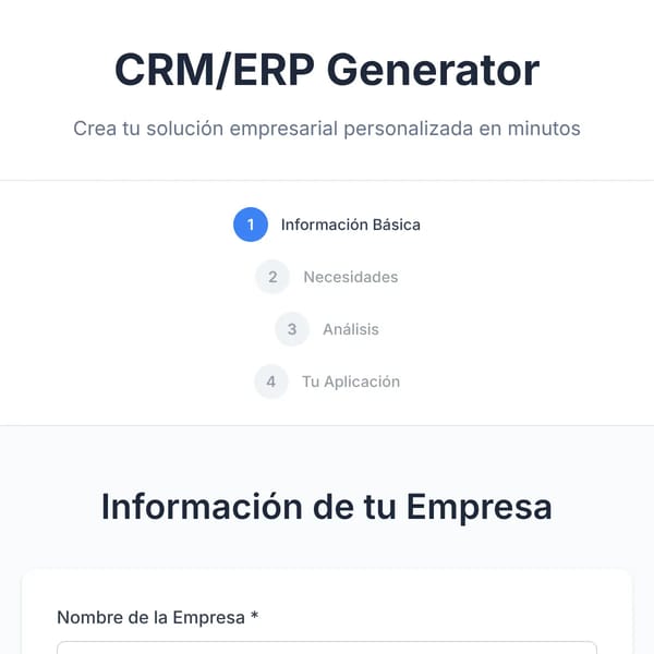 CRM/ERP Generator - Soluciones Empresariales Personalizadas
