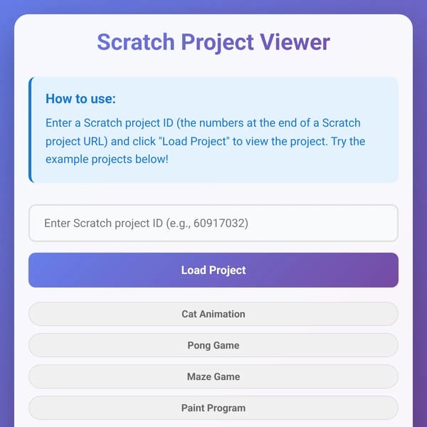 Scratch Project Viewer