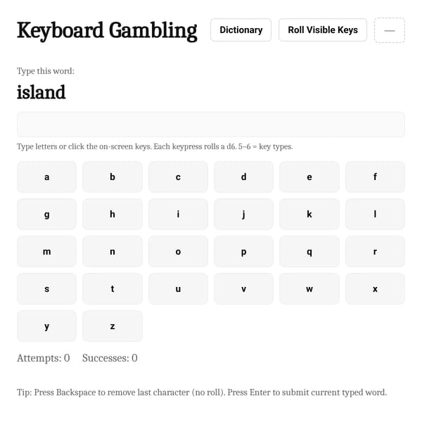 Keyboard Gambling