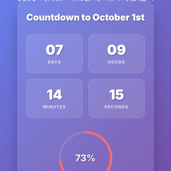 Countdown to October 1st