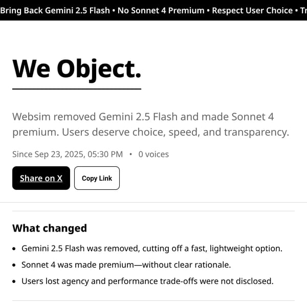 We Object.