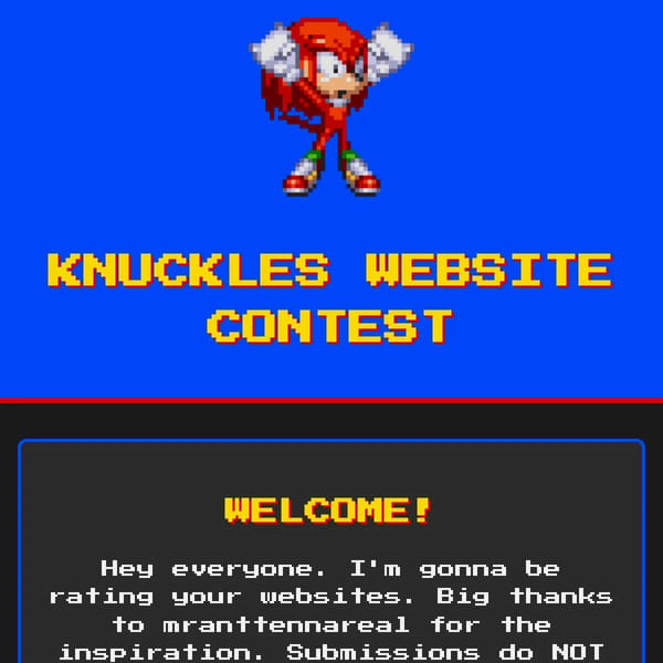 KNUCKLES WEBSITE CONTEST