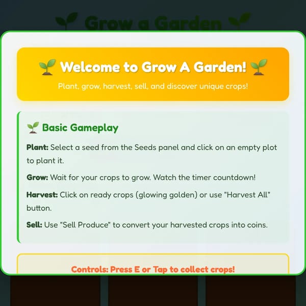 Grow a Garden - Farming Adventure