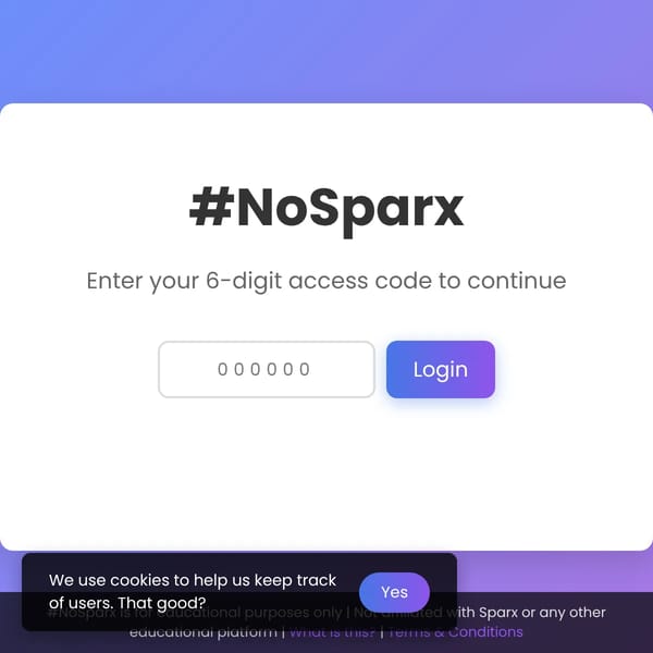 #NoSparx-HomeWork Solver!