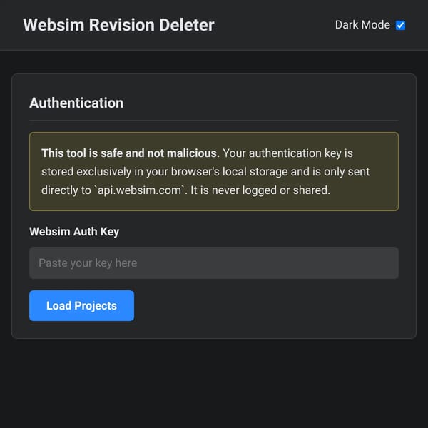 Websim Revision Deleter