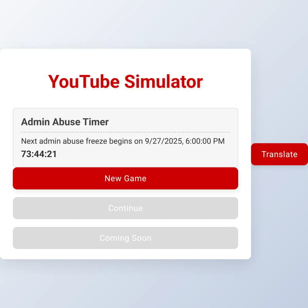 YouTube Simulator