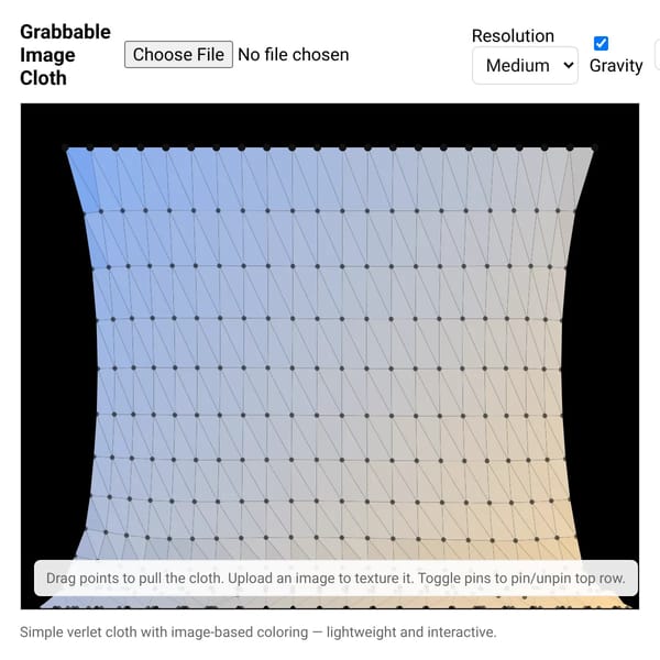 Grabbable Image Cloth but on has vr