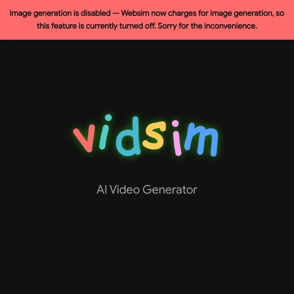 [WIP] vidsim!