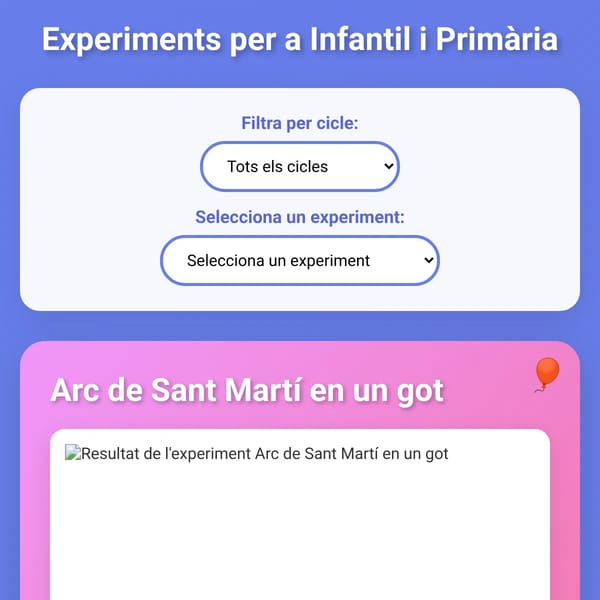 Experiments per a Infantil i Primària