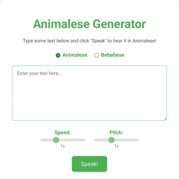 Animalese Generator