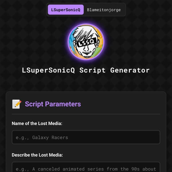 LSuperSonicQ Script Generator