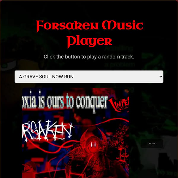 Forsaken Music Player Now With Yaai Chase Theme