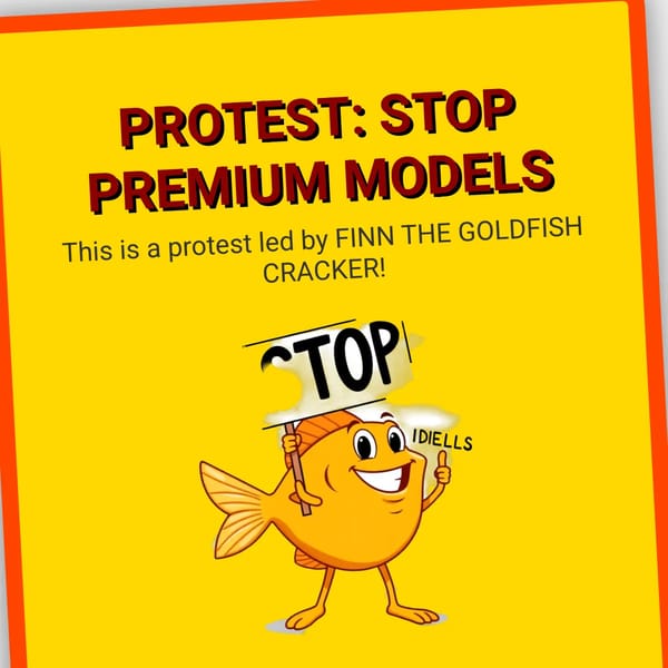 THE GOLDFISH CRACKER FINN PROTEST