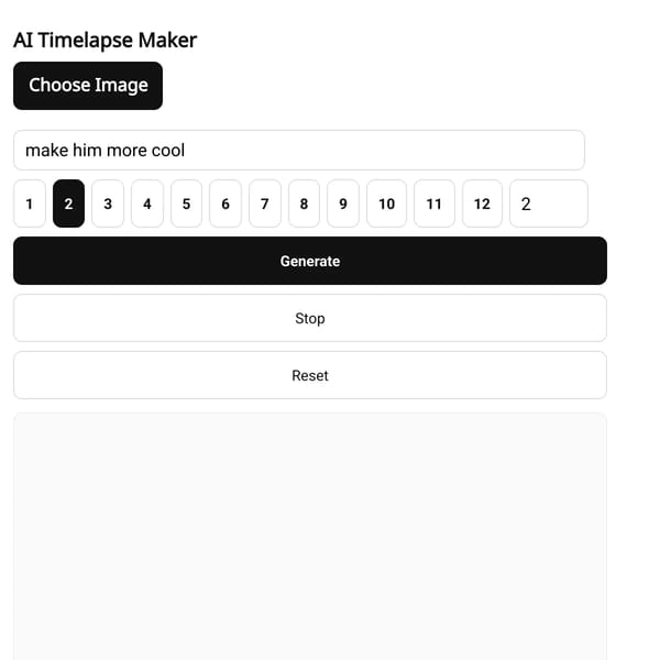 AI Timelapse Maker but many rows