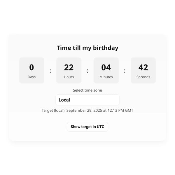 Birthday soon...