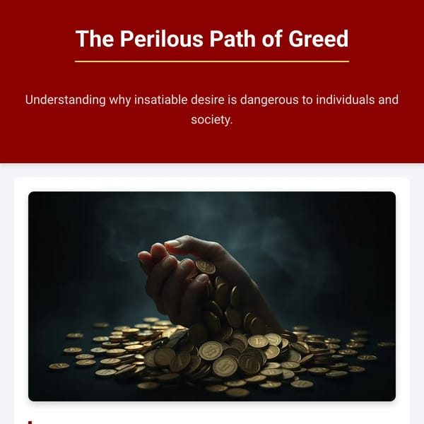 The Perilous Path of Greed
