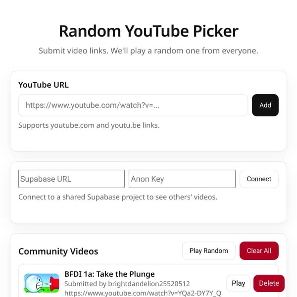 Random YouTube Picker