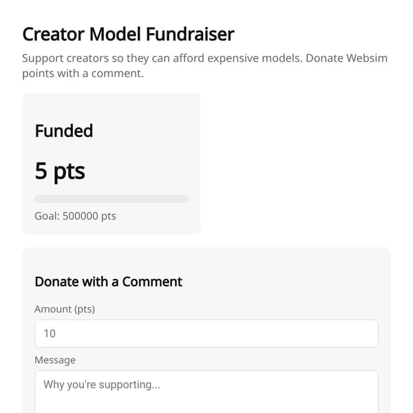 Websim Fundraiser