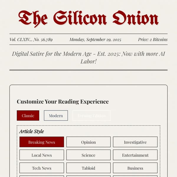 AI News Generator - The Onion Style: UPDATED!