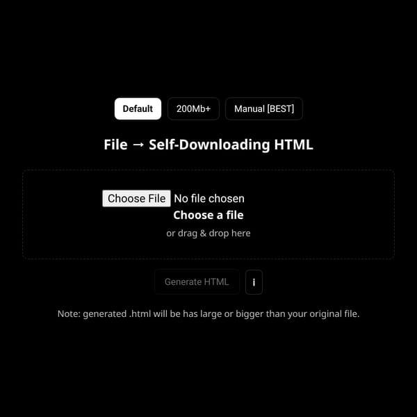 Share any file with the power of an HTML