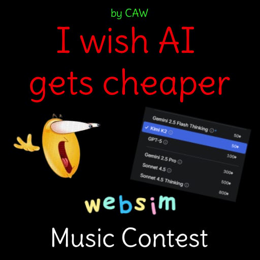 I wish AI gets cheaper - A Song by CAW