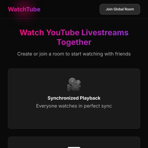 WatchTube - Watch YouTube Livestreams Together