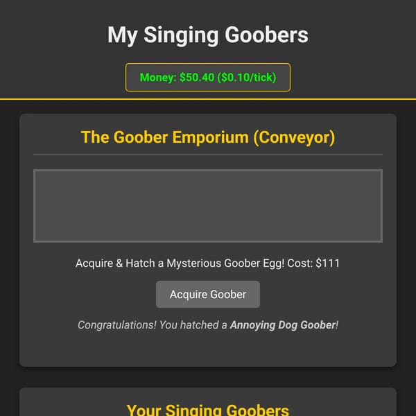 My Singing Goobers