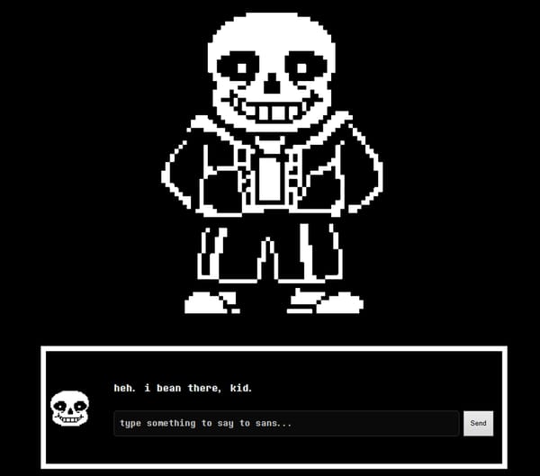 Talk to Sans from Undertale