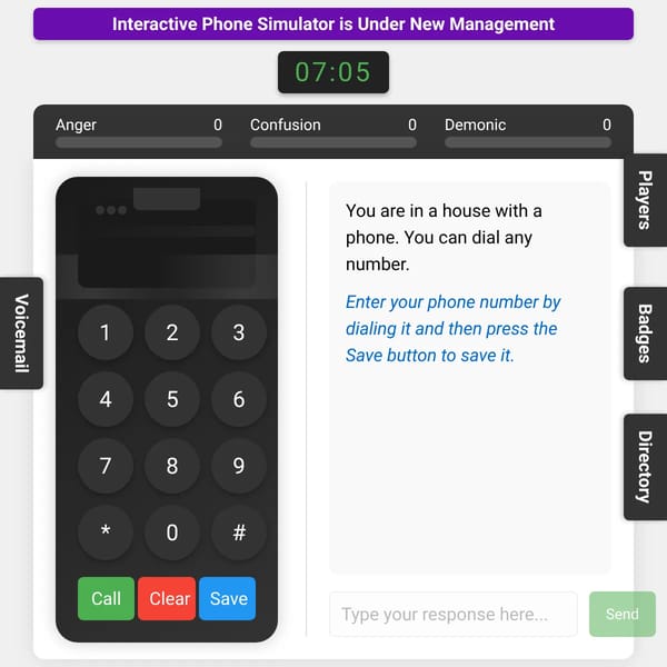 Interactive Phone Simulation Bugsyverse Edition