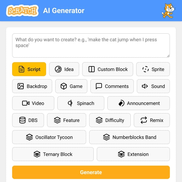 Scratch AI Generator