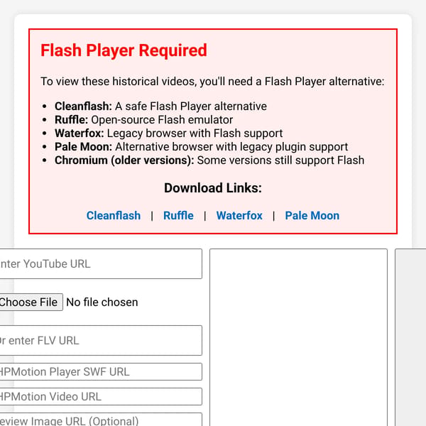 YouTube/Flash Video Player