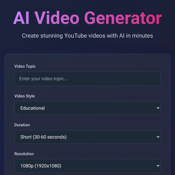 AI YouTube Video Generator