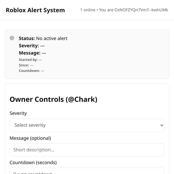Roblox Alert System