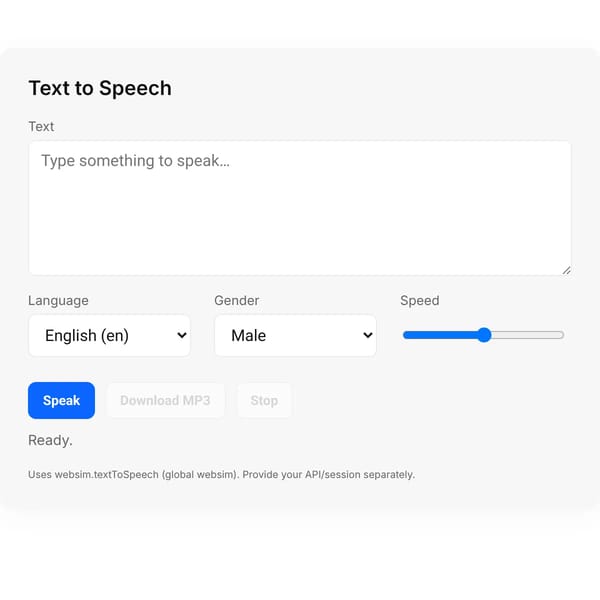 Text to Speech